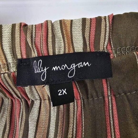Lily Morgan, Women's Plus Striped Sleeveless Romper. Size: 2X. NWT - Picture 4 of 9